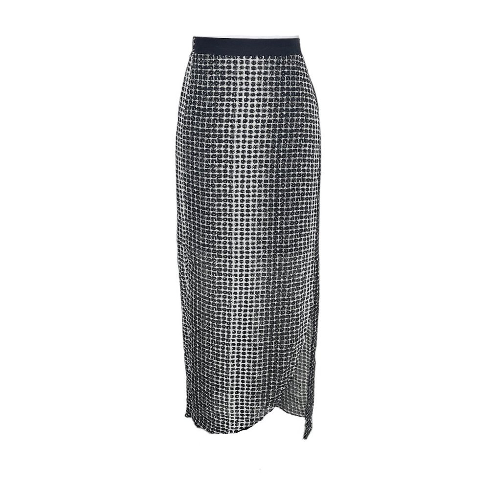 NWT BCBGeneration Black Pattern Polyester Light Skirt Size S - Picture 1 of 11
